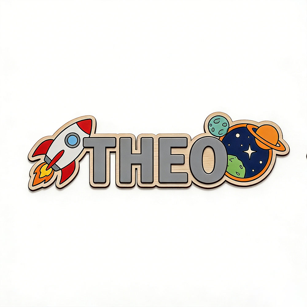 Personalized Space Rocket Name - Baby Nursery Decor reseña y precio