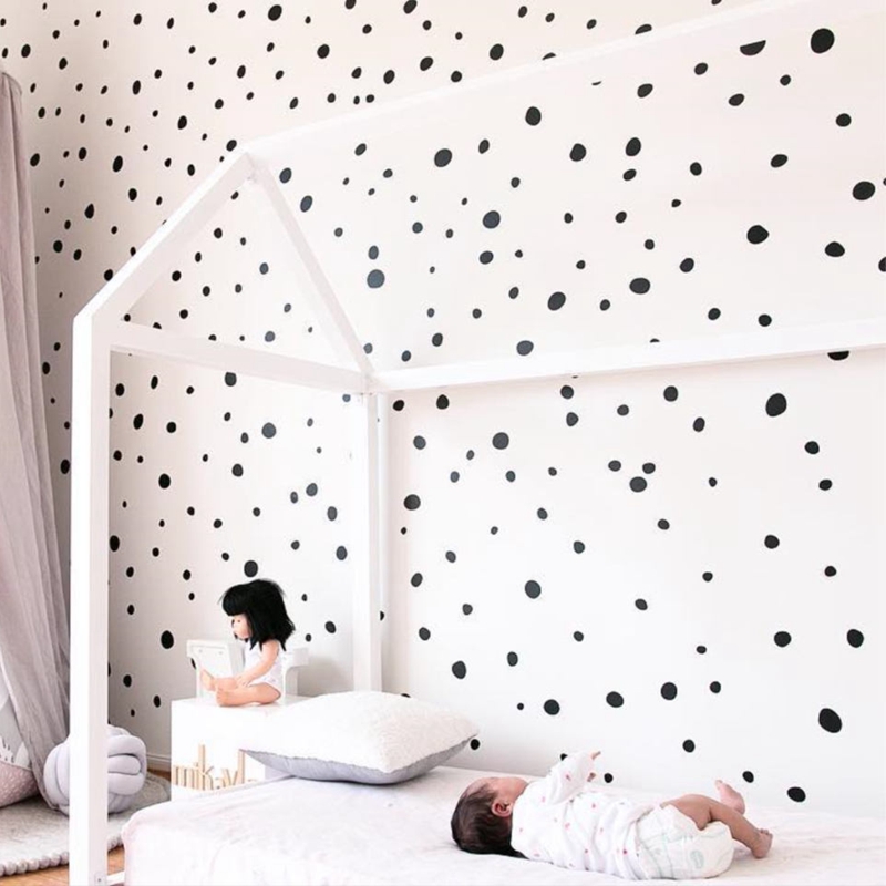 MINI Hand Drawn Polka Dots Wal - Baby Nursery Modern reseña y precio