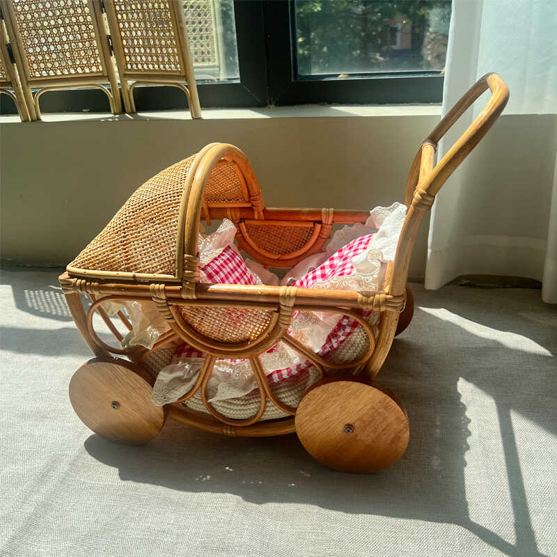 Woven Rattan Baby Stroller Vin - Baby Nursery Vintage reseña y precio