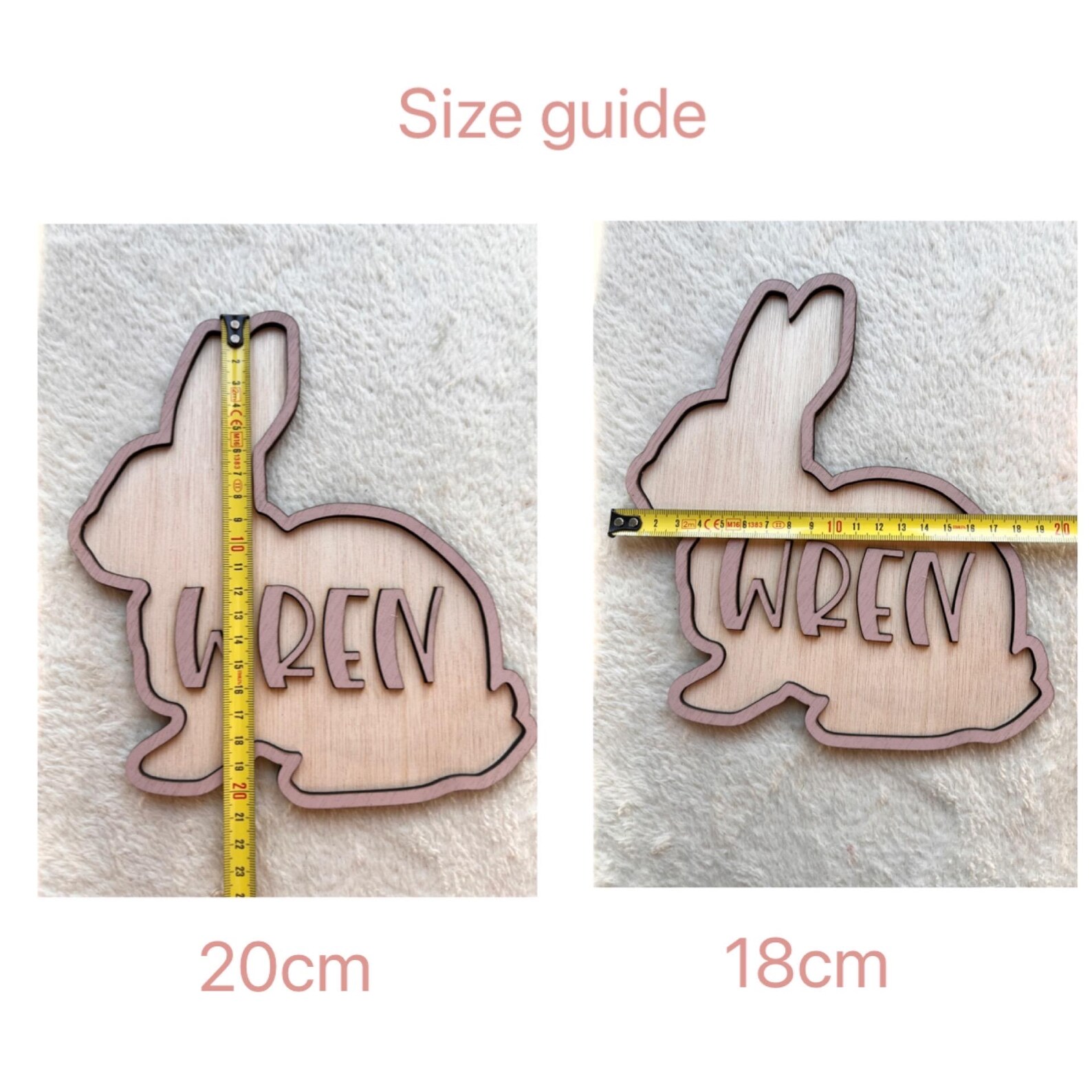 Personalized Bunny Name Wooden - Baby Nursery Decor reseña y precio