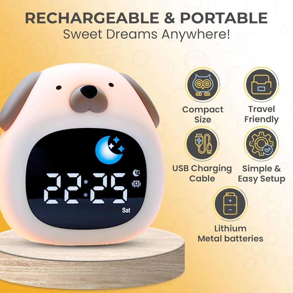 New Bright Alarm Clock with Sl - Sound Sleep Trainer Clock reseña y precio