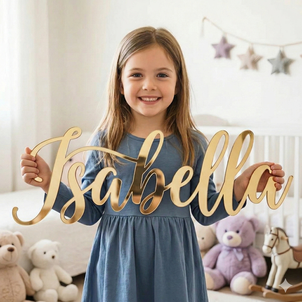Custom Acrylic Name Sign Choos - Baby Nursery Name Letters reseña y precio