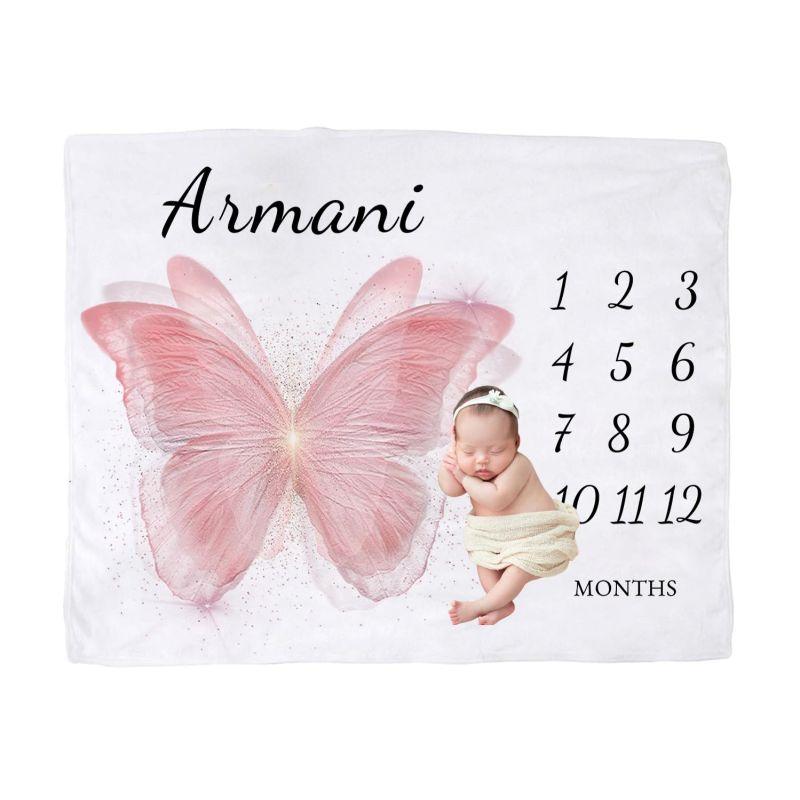 VIKAMA Pink Butterfly Baby Mil - Baby Nursery Pink reseña y precio