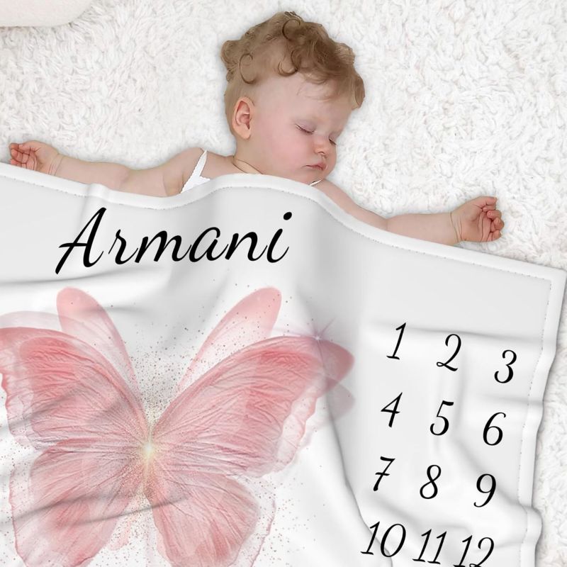 VIKAMA Pink Butterfly Baby Mil - Baby Nursery Pink reseña y precio