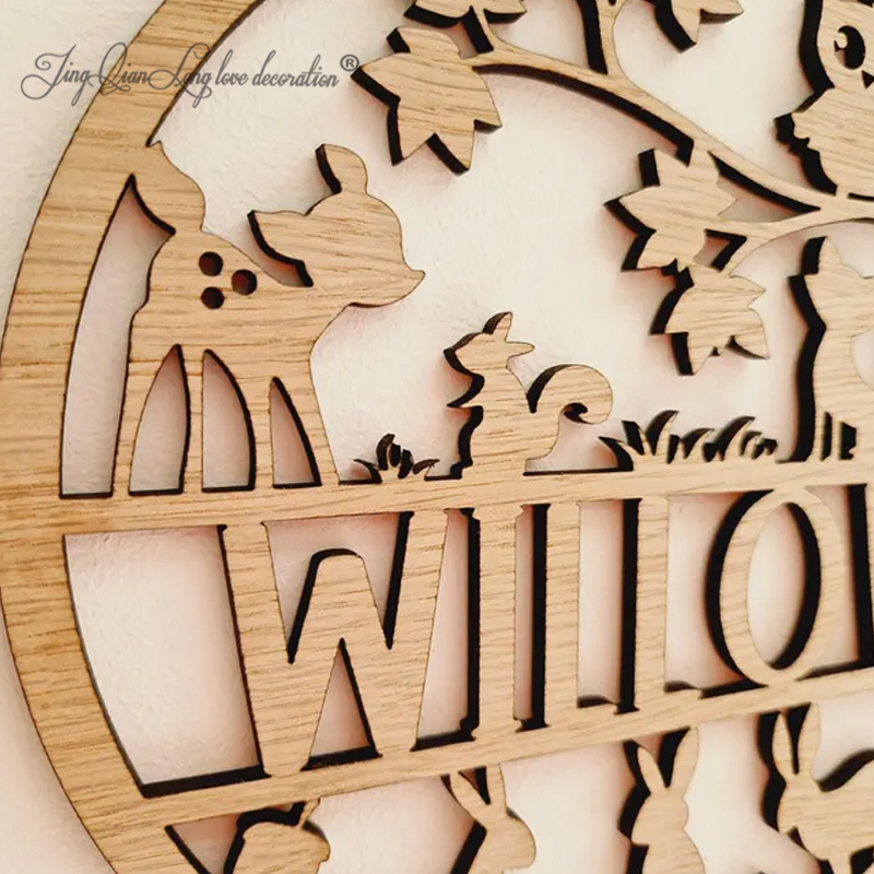 Woodland Name Sign for Baby Nu - Baby Nursery Name Letters reseña y precio