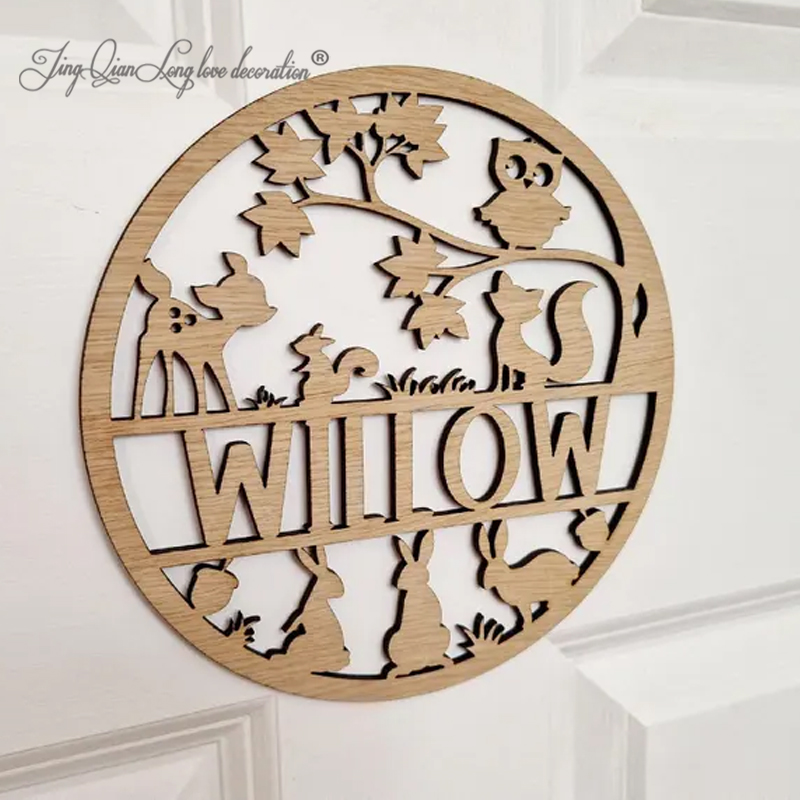 Woodland Name Sign for Baby Nu - Baby Nursery Name Letters reseña y precio