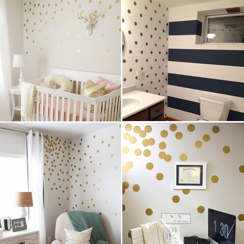 Shiny Rose Yellow Polka Dots W - Baby Nursery Yellow Walls reseña y precio