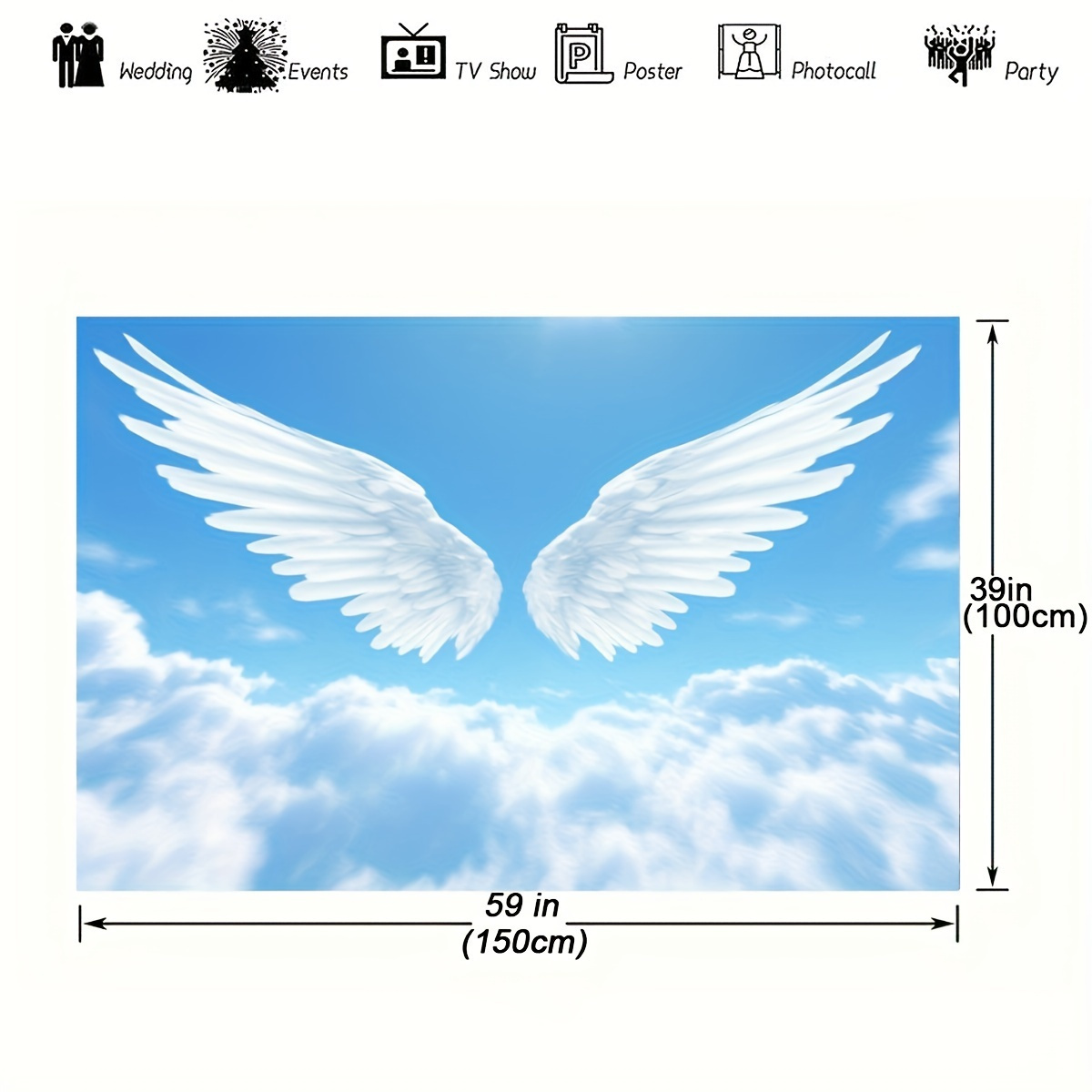 Angel Wings Clouds Sky Tapestr - Baby Nursery Modern reseña y precio