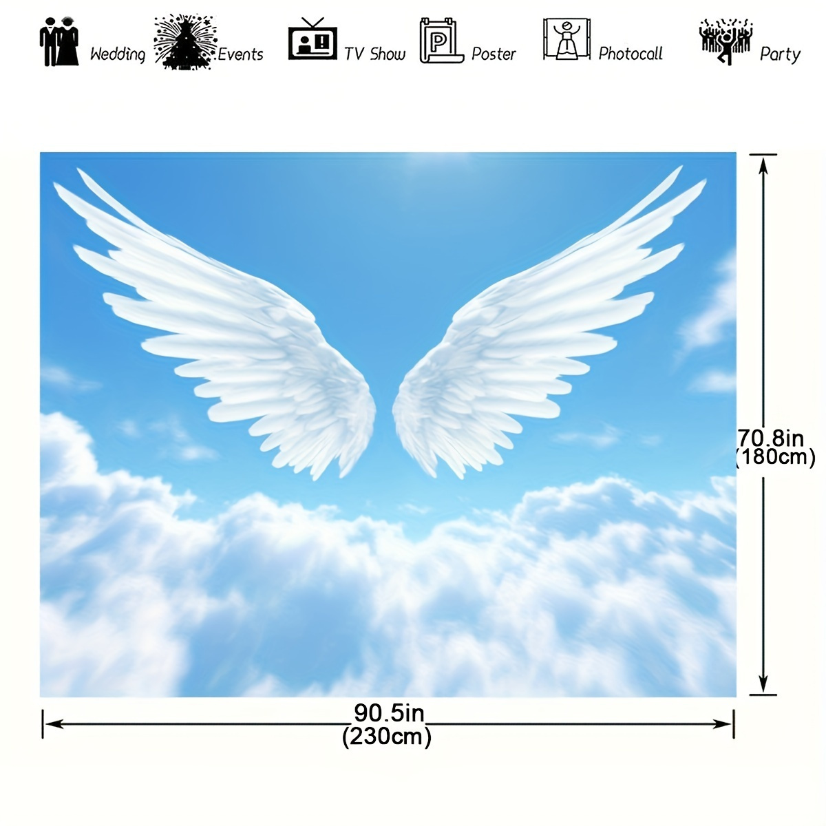 Angel Wings Clouds Sky Tapestr - Baby Nursery Modern reseña y precio