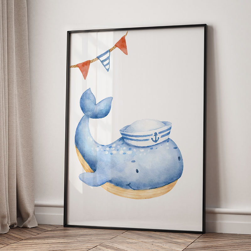 Bear Whale Sailboat Lighthouse - Baby Nursery Modern reseña y precio