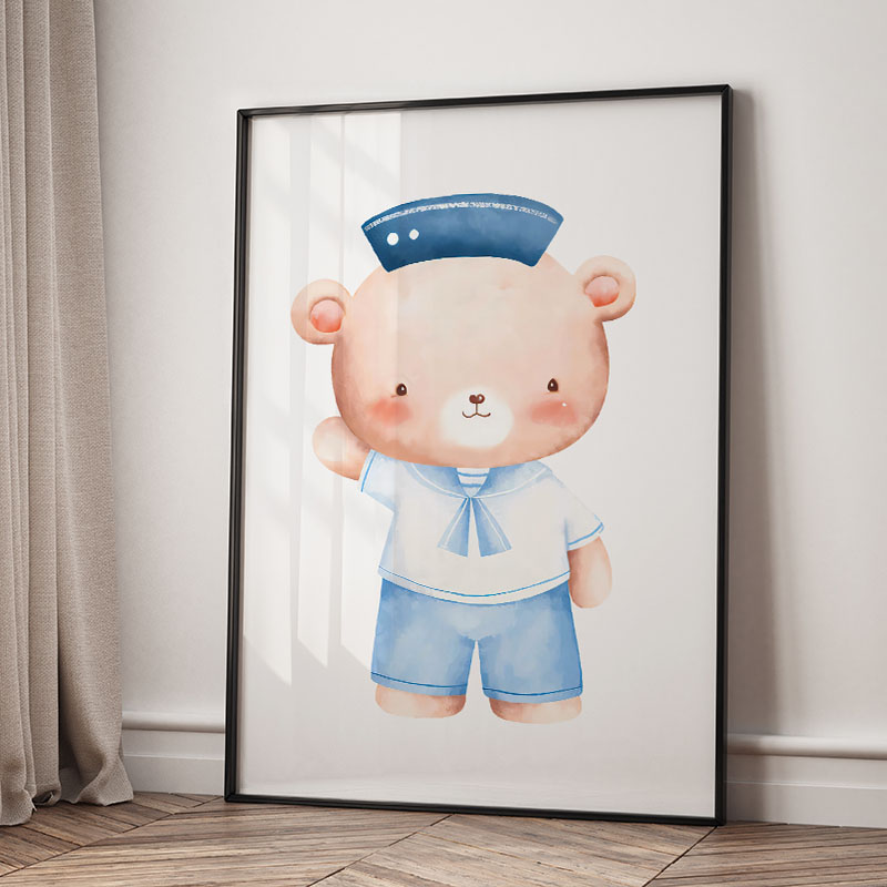 Bear Whale Sailboat Lighthouse - Baby Nursery Modern reseña y precio