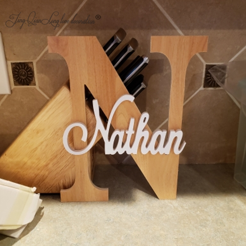 Custom Wooden Name Sign  Baby  - Baby Nursery Name Letters reseña y precio