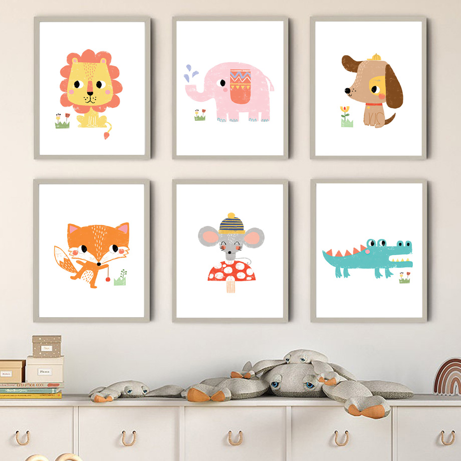 Cartoon Baby Animal Nursery Wa - Baby Nursery Zoo Animals reseña y precio