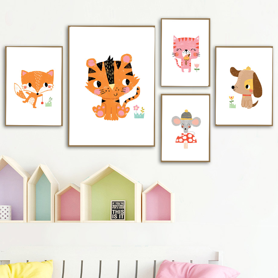 Cartoon Baby Animal Nursery Wa - Baby Nursery Zoo Animals reseña y precio