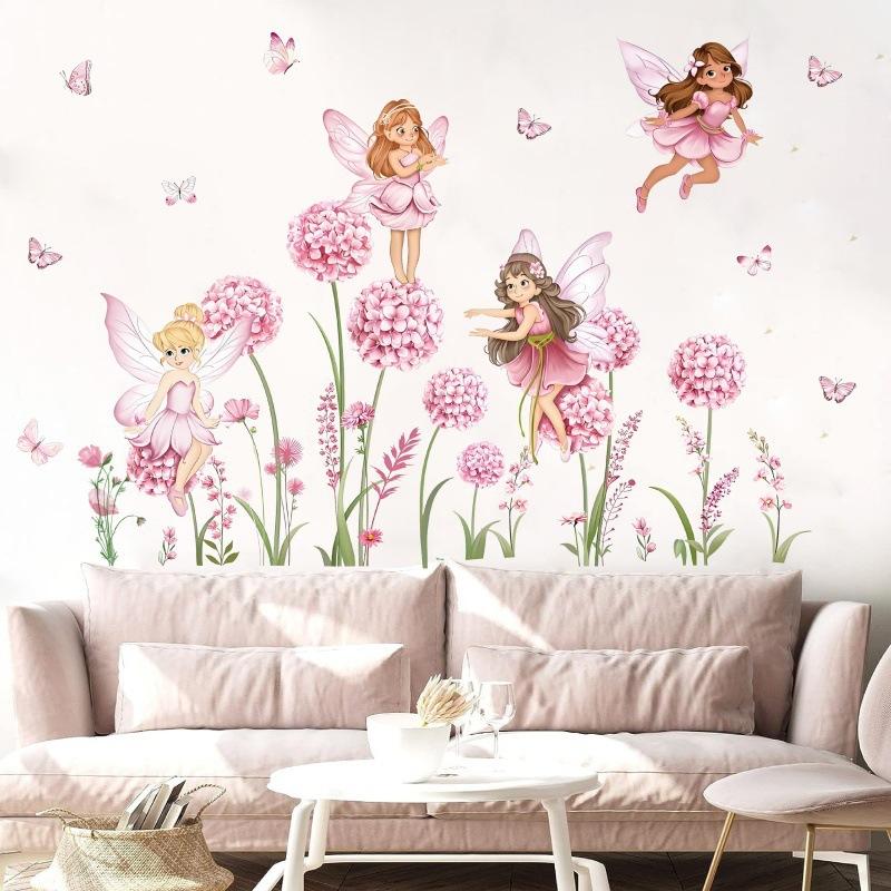 Z. Cartoon Pink Flower Fairy D - Baby Nursery Pink reseña y precio