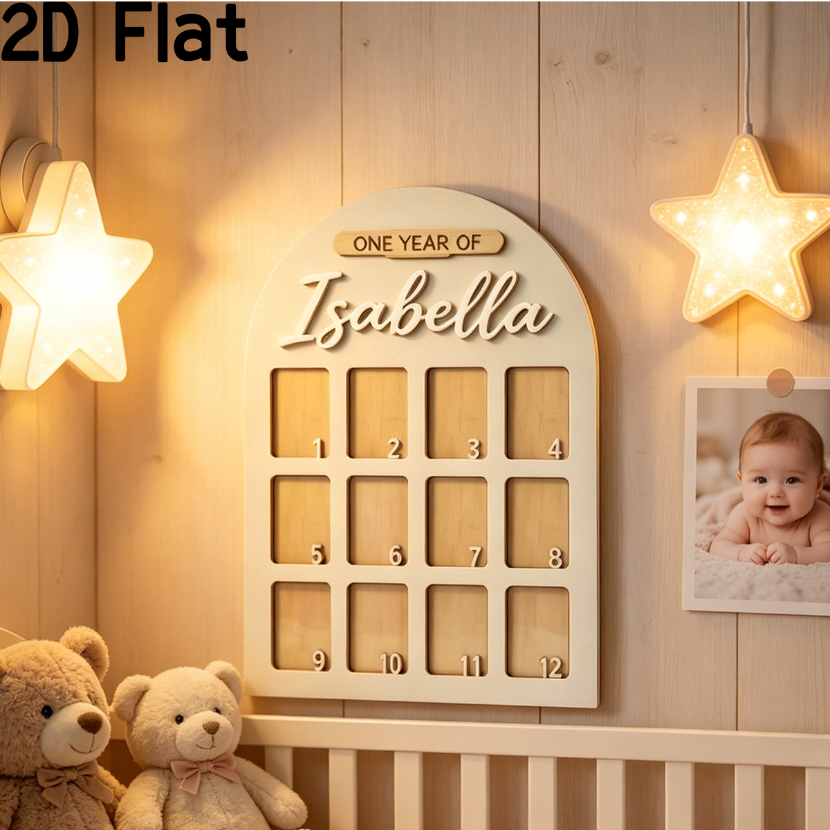 1Pc Custom Photo Record Board  - Baby Nursery Decor reseña y precio