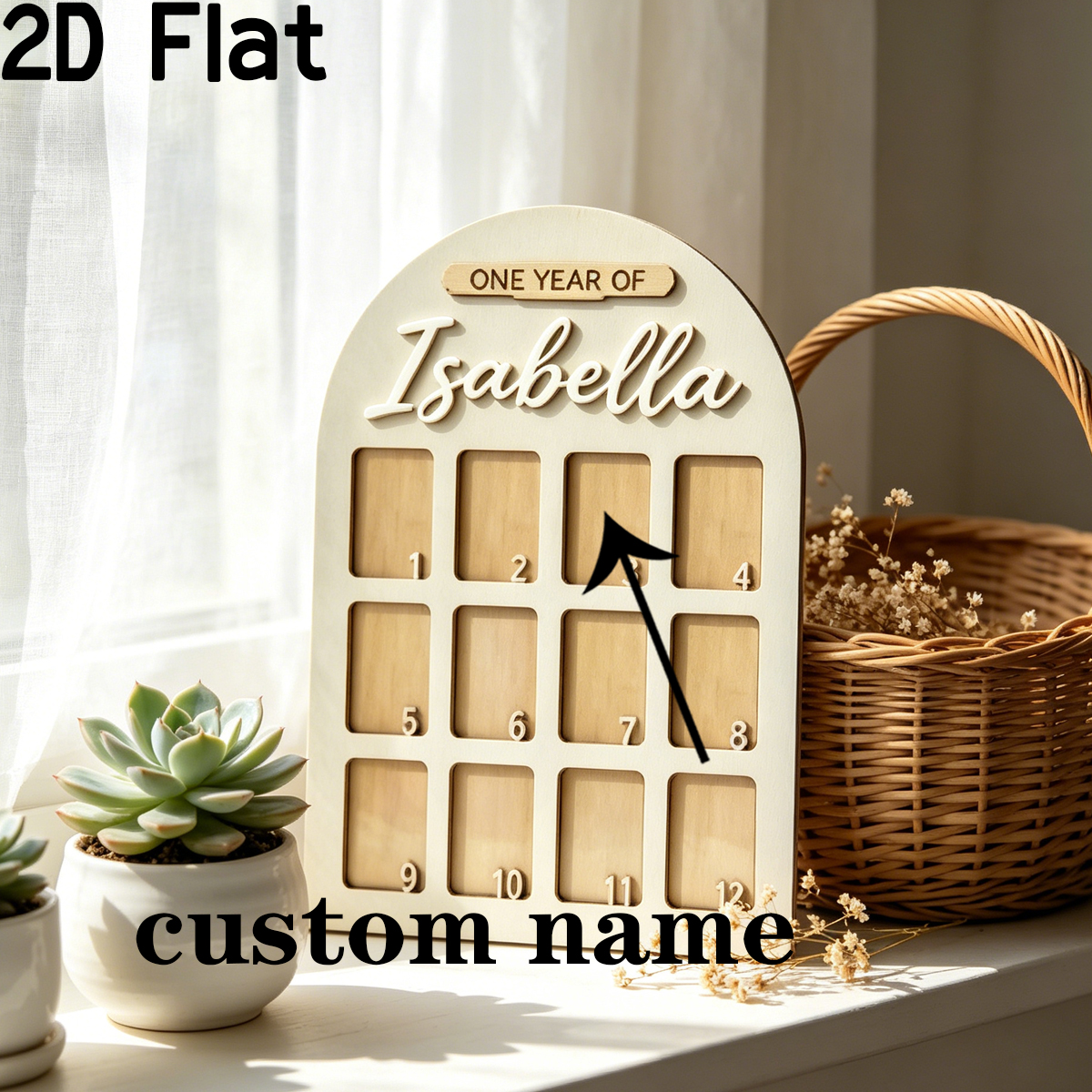1Pc Custom Photo Record Board  - Baby Nursery Decor reseña y precio
