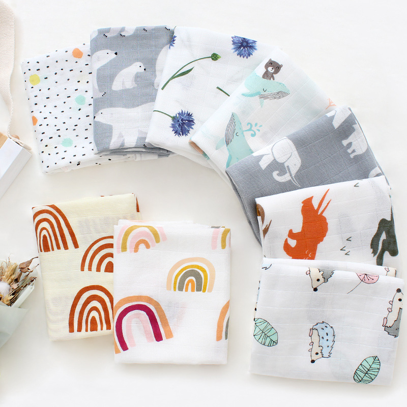 60X60cm Baby Blankets Newborn  - Swaddle Blanket Muslin reseña y precio