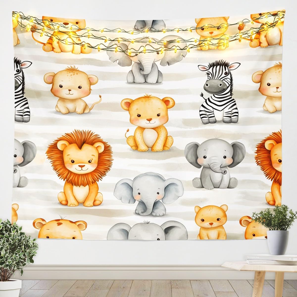 Cute Safari Jungle Animals Tap - Baby Nursery Zoo Animals reseña y precio