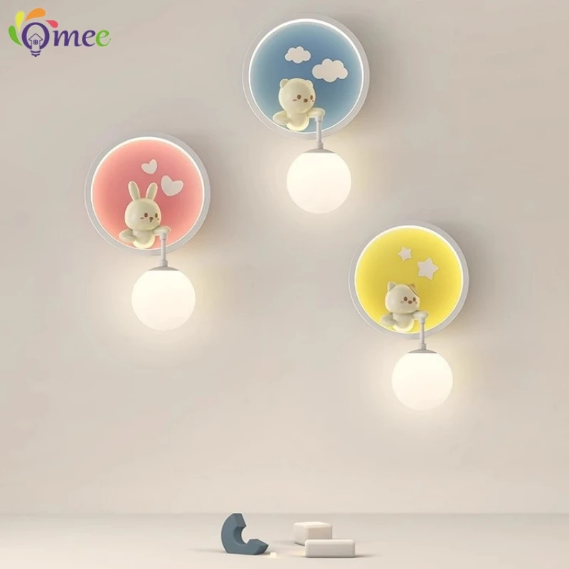 Cute Girl Wall Lamps LED Pink  - Baby Nursery Yellow Walls reseña y precio