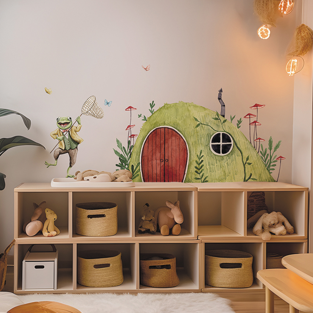 Boho Fabric Mushroom House  An - Baby Nursery Fabric reseña y precio