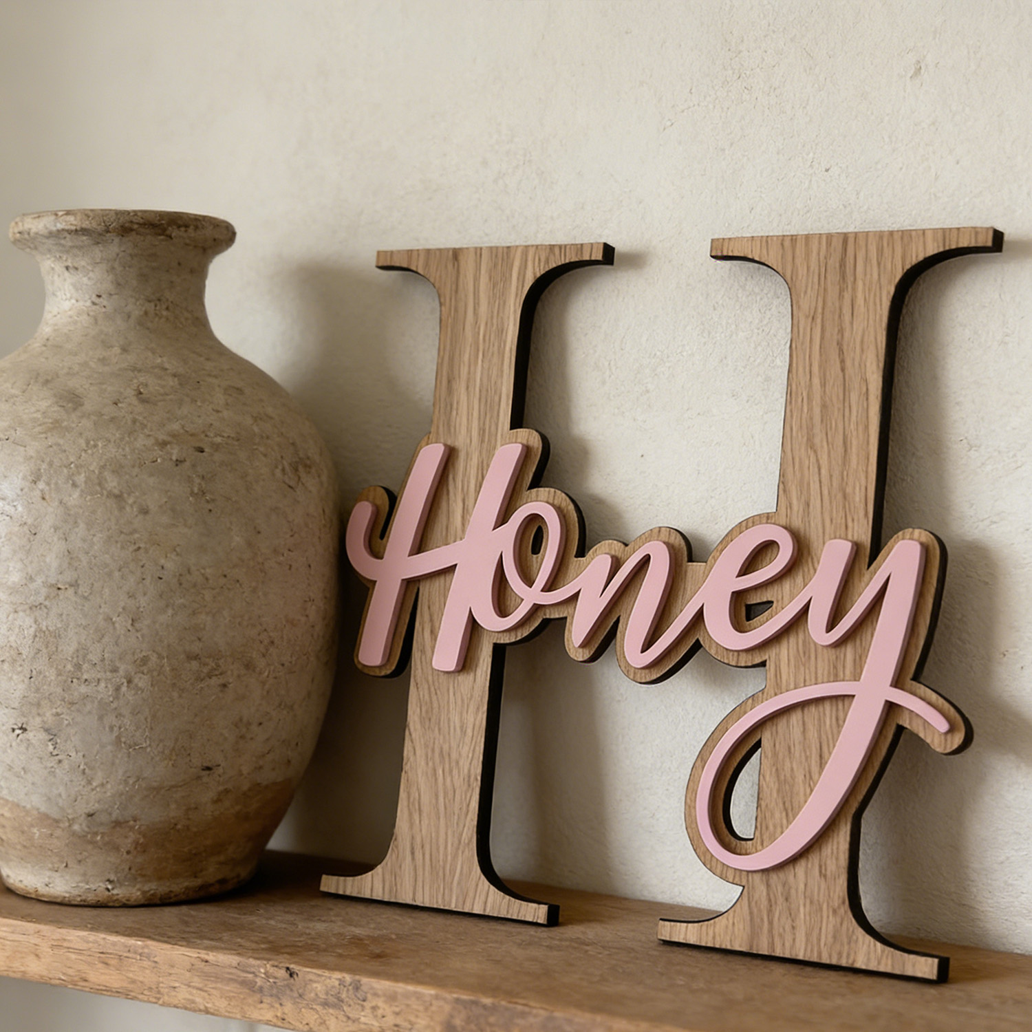 1Pc Custom Pink Alphabet Name  - Baby Nursery Pink reseña y precio