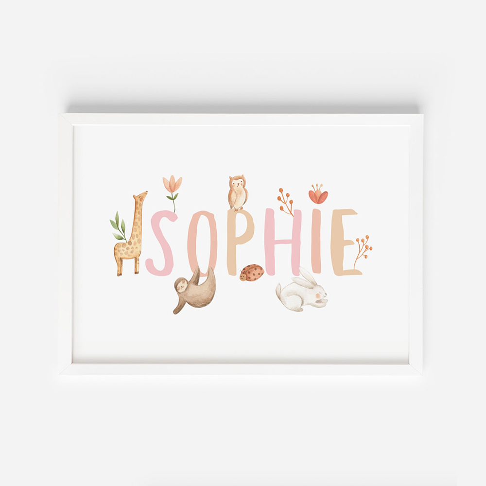 Name Custom Poster Nursery Can - Baby Nursery Name Letters reseña y precio
