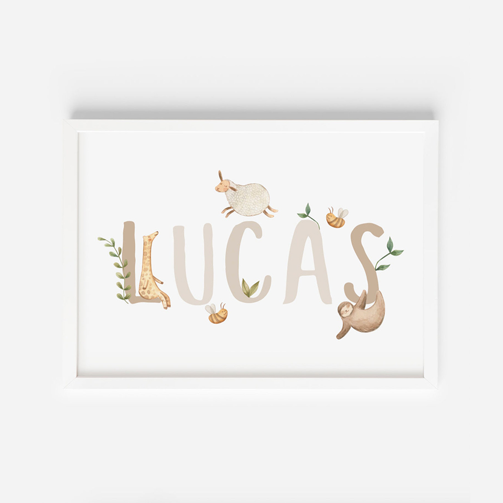 Name Custom Poster Nursery Can - Baby Nursery Name Letters reseña y precio