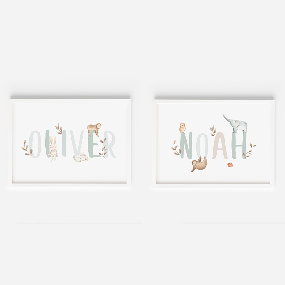 Name Custom Poster Nursery Can - Baby Nursery Name Letters reseña y precio