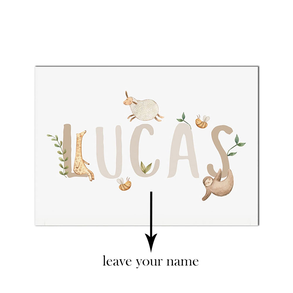 Name Custom Poster Nursery Can - Baby Nursery Name Letters reseña y precio