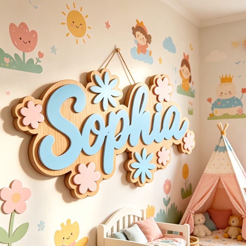 Personalized Floral Themed Nam - Baby Nursery Decor reseña y precio
