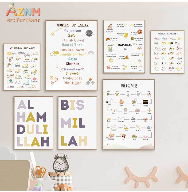 Islam Muslim Prophets Arabic A - Baby Nursery Fabric reseña y precio