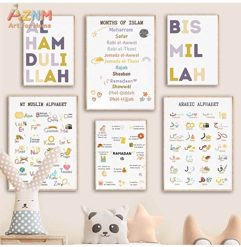 Islam Muslim Prophets Arabic A - Baby Nursery Fabric reseña y precio