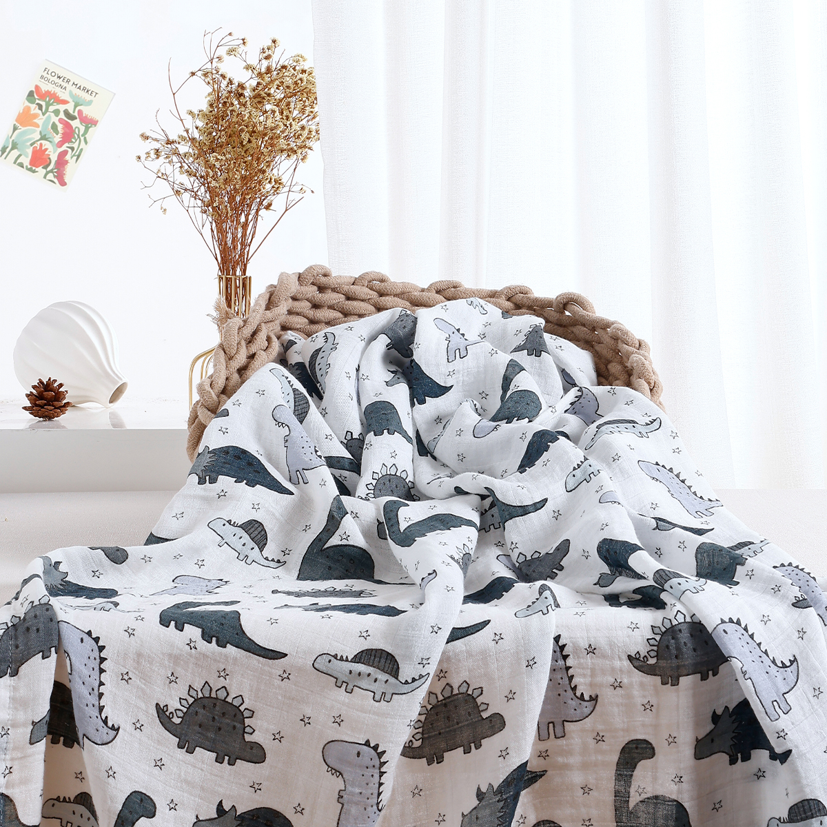 Happyflute 120*110CM  Muslin S - Swaddle Blanket Muslin reseña y precio