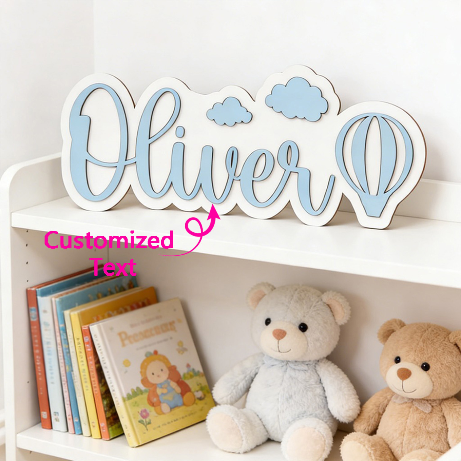 Personalized Hot Air Balloon & - Baby Nursery Decor reseña y precio