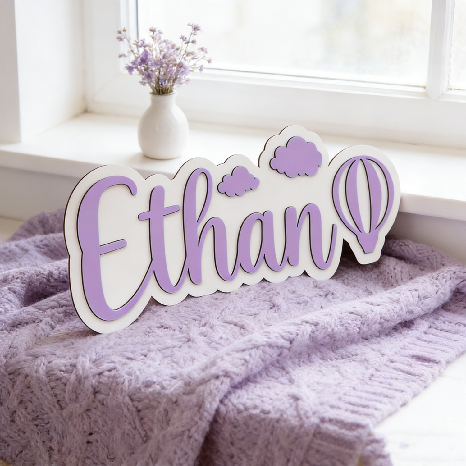 Personalized Hot Air Balloon & - Baby Nursery Decor reseña y precio