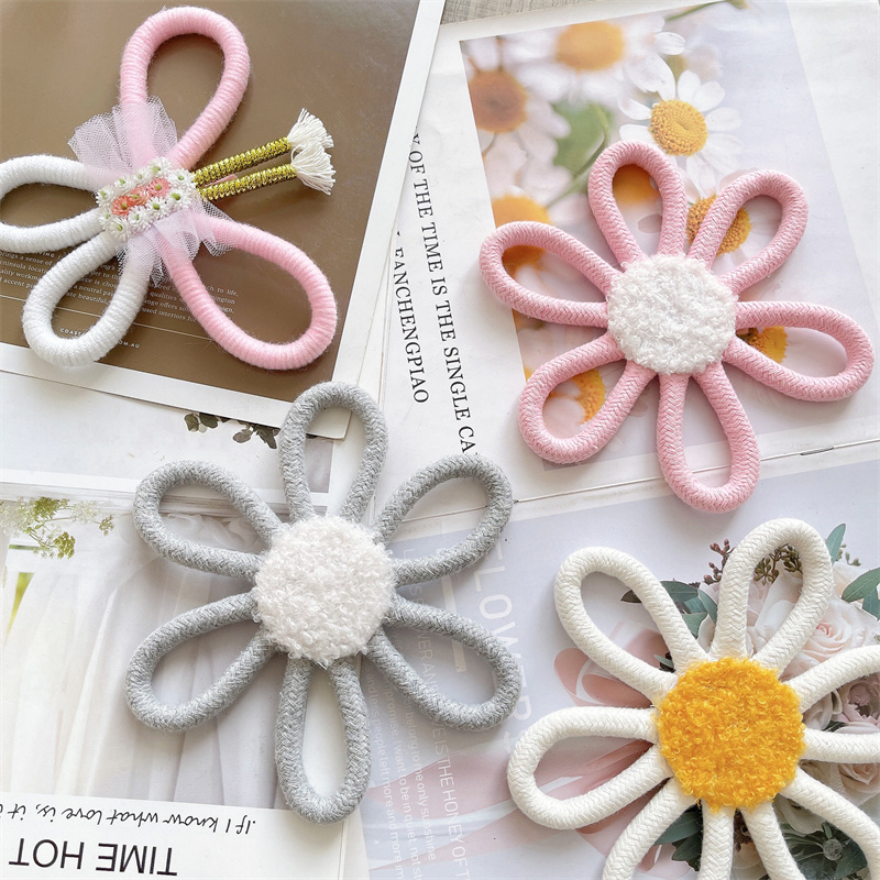 Cotton Rope Woven Daisy Flower - Baby Nursery Fabric reseña y precio