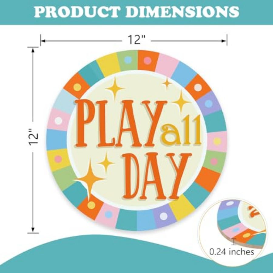 Play All Day Front Door Sign,  - Baby Nursery Decor reseña y precio
