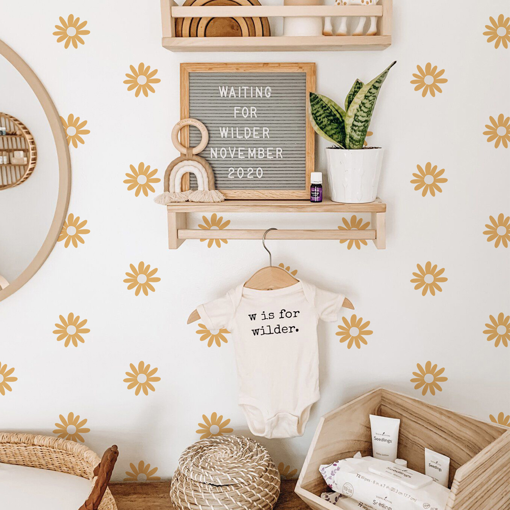 Yellow Daisy Wall Stickers for - Baby Nursery Yellow Walls reseña y precio