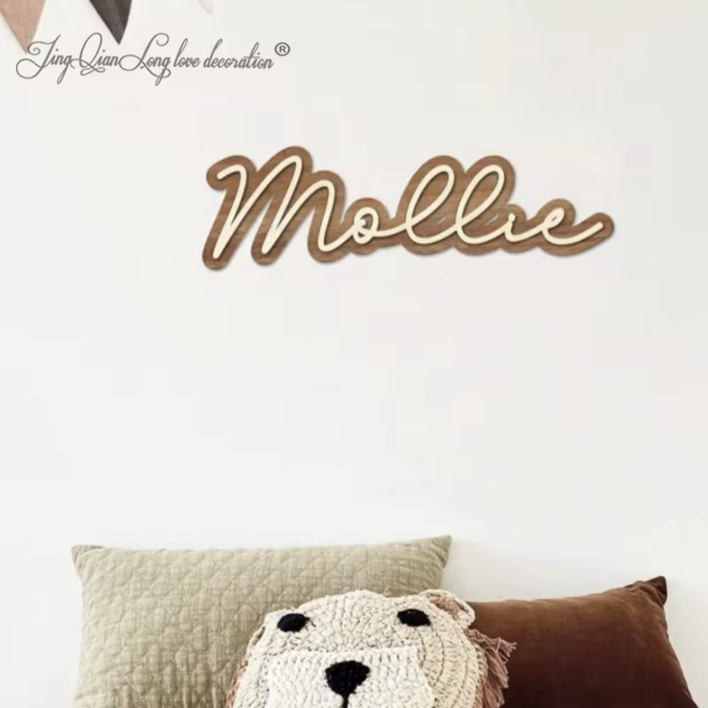 Custom Wooden Name Sign for Nu - Baby Nursery Name Letters reseña y precio