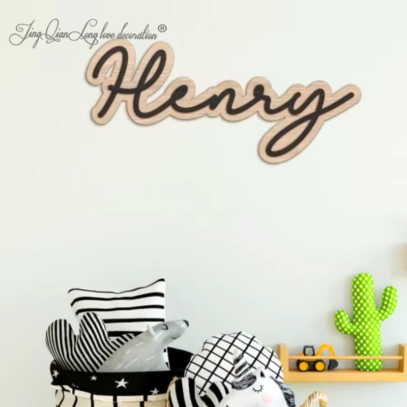 Custom Wooden Name Sign for Nu - Baby Nursery Name Letters reseña y precio