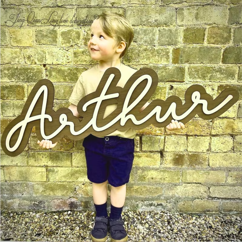 Custom Wooden Name Sign for Nu - Baby Nursery Name Letters reseña y precio