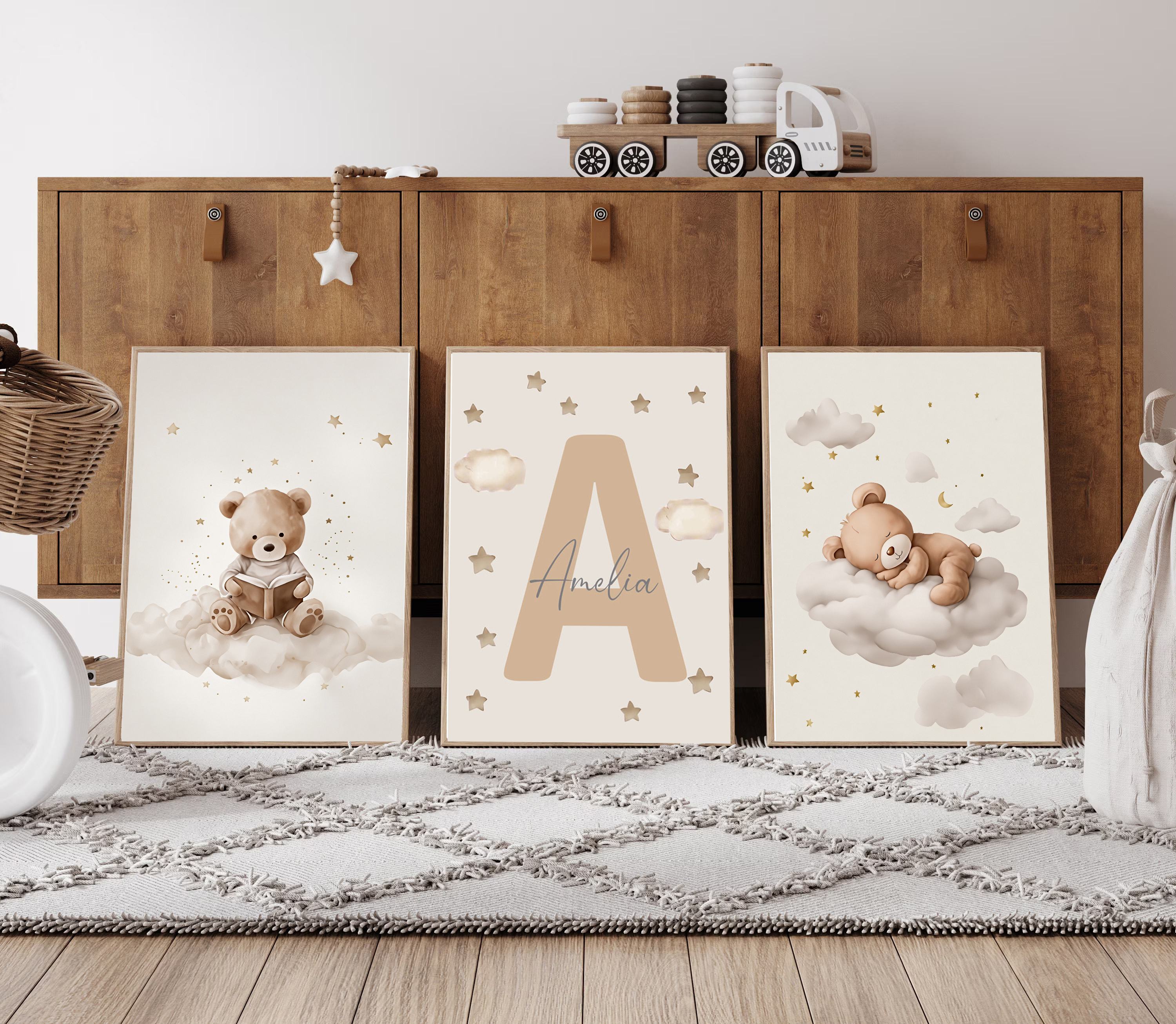 3pcs/set Bohemian Teddy Bear A - Baby Nursery Decor reseña y precio