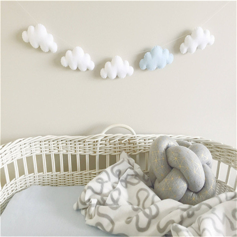 Nordic Felt Cloud Garlands Str - Baby Nursery Fabric reseña y precio