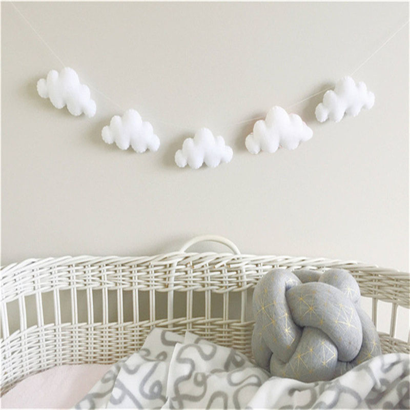 Nordic Felt Cloud Garlands Str - Baby Nursery Fabric reseña y precio